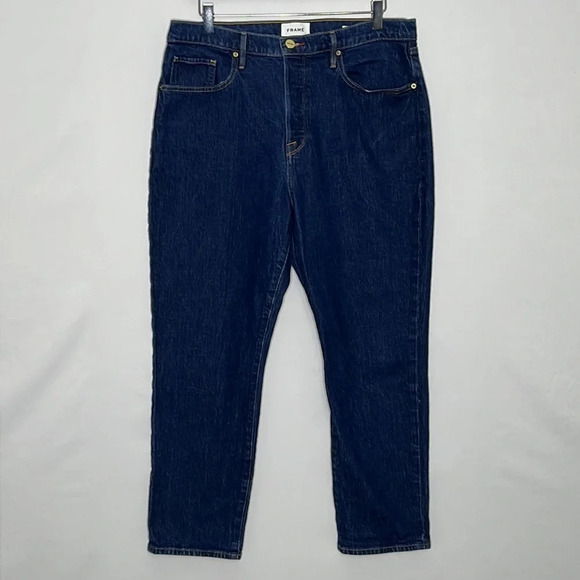 Frame Le Original High Rise Straight Leg Button Fly Jeans Vintage Rinse - Sz 32 - Picture 2 of 9